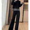 Casual Little Fragrance Sweatshirt Sports Suit Women's 2023 Spring and Autumn Clothes New Fashion High-End Wide Ben Pants Two-Piece Set