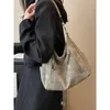 Kvällspåsar y2k koreanska harajuku khaki axelväska vintage estetik handväska goth grunge hobo messenger crossbody reser stor tote 231128