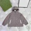 Brand baby jacket Letter print kids designer clothes Size 100-160 Back teddy bear print boy girl Outerwear hooded toddler coat Nov25