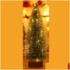 Suministros de juguetes navideños Árbol de Navidad con LED Año Nuevo Pequeño Pino Adornos De Navidad Escritorio Mini Drop Delivery Juguetes Regalos Fiesta T Dh6Ft