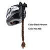 Motorcycle Casques Casques tresse punk Style de rampe gradient dispersée tresses Twist Horn Motocross Motorbike Off Road Moto