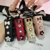 Keychains Fashion Brand Design Lipstick Bag Key Chain Satin Bowknot Flower Charms Decoration Pendant Vintacg Retro smycken