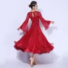 Stage Wear Mesh Ballroom Dance Competition Jurk Women Waltz Dancing Outfit Tango Performance Costume Modern Dancewear DL9813