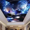 Custom 3d ceiling po mural Starry sky 3 d wallpaper for walls Living room bedroom 3d Ceiling Backdrop modern wallpaper285W