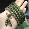 Strand Green Sandalwood Apple Bead Boeddha Hand String 108 Bracelet Rosaris riem geur heren- en damesliteraire sieraden