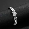 Link Armbanden 2023 Hip Hop Ruit Cubaanse Ketting Iced Out Bling Armband Mannen Vrouwen 9mm Breedte Kettingen Hiphop Kristal kettingen Mode-sieraden