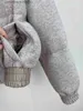 Parka en duvet pour femme, manteau chaud tricoté en laine à col montant, polyvalent, L * P, nouvelle collection hiver L231129