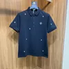 Camiseta de manga corta para hombre, Polo, camiseta sencilla de verano, camisetas con solapa bordadas, moda masculina, tendencia de negocios, ropa para hombre