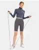 LL Lätt stretchigt träningspass för kvinnor, löparjacka med dragkedja och tumhål