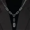 Modemerk designer hanger ketting Luxe dames vol diamanten metalen ketting met sleutelbeen kruisketting