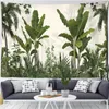 Tapestries Tropical Botanical Garden Tapestry Wall Hanging Bohemian Style Natural Scanery Palm Tree Art Esthetic Bedroom Home Decor