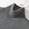 Camisolas masculinas leves 100 pura lã merino suéter de gola alta roupa interior camiseta quente inverno homem roupas grossas tops 231128
