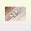 S925 sivler Simple style rectangle shape stud earring with sparkly diamond no fade color for women charm jewelry PS864444187543609771
