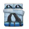 Set di biancheria da letto 2/3 pezzi Copripiumino Seal Marine Life Stampa 3D per bambini Adulti Copripiumino letto singolo doppio re