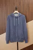 Designer Mens Hoodies Spring Brunello Cashmere Hooded Gray Navy Knit Cardigan