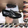 10A40Model toppkvalitet bröllopsfest formella klänningsskor äkta läder män svart blå brun diamantdesigner loafers skor ensamma brogues glid på lyxklänningskor 3