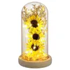 装飾的な花ヒマワリのドームギフトライト女性装飾魅惑の日の装飾マザーランプフラワー人工贈り物