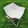 Mobilier de camping 1 pièce, chaise lunaire compacte et pliante, légère et Durable, Portable pour la randonnée, la plage et la pelouse avec poches latérales