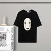Tasarımcı Yaz Kadınlar Tişört Doğru Spring Street luojia 23SS Nakış Qianxun Serisi Yüzü olmayan OS Gevşek 5/4 Kollu T-Shirt