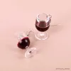 매력 새로운 대형 레드 와인 잔인 아크릴 수진 귀걸이 수지 3D 음료 컵 병 드롭 이어링 재미있는 창조적 보석 선물 R231129