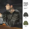 Bluzy męskie Maden Workwear Retro ciemnoszare polarowy SWEAT 500G Gruby bez kapeluszu nakładka na głowę jesienią
