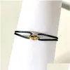 Charm Armbänder Mode 316L Edelstahl Trinity Ring String Armband Drei Ringe Hand Strap Paar Für Frauen und Männer Jelry Famo Dhru6