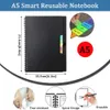 Anteckningar A5 Återanvändbara smart anteckningsbok Erasable Notepad med penna radering av tygmemo gratis whiteboard Portable Diary Office Blank 231128