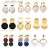 Stud X P nouveau coréen coeur déclaration boucles d'oreilles pendantes 2020 pour les femmes mode Vintage géométrique acrylique balancent boucle d'oreille bijoux YQ231128