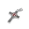 Mode celtique noeud croix rouge pendentif en acier inoxydable bijoux templier armure bouclier chevalier croix hommes pendentif en gros 241H