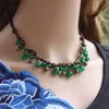 Hänge halsband tillbehör mode smycken bohemic etnic agate jade handgjorda halsband för kvinnor kreativ design clavicle kedja party gif