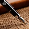 Fountain Penns Duke Carbon Fiber Pen Black Double Layer Complex NIB Calligraphy Stationery Office School Supplies 231128