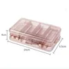 Jewelry Pouches Transparent Double Layer Box Portable Organizer Display Plastic Boxes Earring Case Storage Packaging