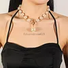 Luxe elegante witte zwarte kristal parel bruids sieraden sets goud kleur legering strass oorbellen ketting set voor vrouwen