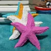 Obiekty dekoracyjne figurki dekoracja żywica akwarium Mini Ornament 2PCS Morza Śródziemnego Starfish Wall Aquarium Home Beach Work Wedding 231128