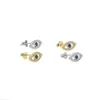 Stud Real 925 Sterling Silver Factory Drop Fine Turkish Jewelry Studs Micro Pave CZ Bling Kolczyki 267o