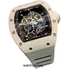 Ontwerper Ri mliles Luxe horloges Mechanisch cool Horloges Fabriek rm055 multifunctionele Heren Zwitsers Wit Keramisch Man 2023 Stijl