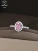 Anelli di nozze Simulato Pink Diamond Ringe Real 925 Sterling Silver Party for Women Anniversary Friem Bridal Regali Bridal Sparkling 2023 Trend 231128