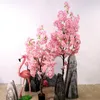 Kwiaty dekoracyjne sztuczne wiśniowe drzewo wewnętrzne dekoracja podłogi zielona roślina doniżka kwiat ogrodu symulacja ślubna