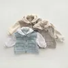 Jacken Kinder Kleidung Mädchen Denim 2023 Herbst Mode Patchwork Langarm Hoody Jacke Outwears Baby Kleidung Jungen Mäntel