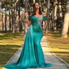 Hunter Sleeves Prom Dresses Of The Shoulder Country Evening Gowns African Mermaid Dress Plus Size Beach Reception 328 328