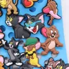 MOQ 20 peças de pvc desenho animado gato mouse sapato fivela de jardim acessórios adoráveis para pulseira amuletos botão tamanco presente de menina