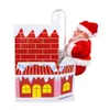 Christmas Toy Supplies Climbing Chimney Santa Claus Electric Toy Music Christmas Gift Novelty Funny Toys For Children Year Christmas Party Toy 231124