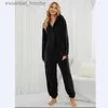 Kadın Uyku Salonu 2023 Moda Onesies Polar Pleece Placewear Genel Artı Beden Kaput Setleri Kış için Yetişkin Kadınlar İçin Pijama Sıcak Pijamalar Kadınlar S-5XL L231129