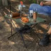 Lägermöbler utomhus aluminiumlegering vikta bord superlätt fiske picknick camping grill strand bärbara verktyg