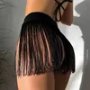 Jupes Sexy femmes taille haute frange glands solide été Mini jupe dames filles fête Punk Rock Costume Clubwear 230428