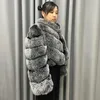 Womens Fur Faux Winter Ladies Fluffy Fashion Thick Warm Coat Crop Top Women Real Fox Jacket 231129