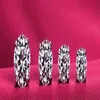 2017 wit vergulde 4 tanden sprankelende zirkonia gesimuleerde diamant post CZ oorknopjes 3 mm 4 mm 5 mm 6 mm 8 mm 10 mm205x