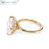 Trouwringen Tianyu Gems 93x14mm Oval Cut Diamonds Engagement D VVS Vrouwen 10k 14k 18k Geel goud Aangepaste Ring 231128