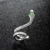 Fashion- platinum punk earring zircon individuality snake left ear single earring232R