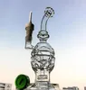 Faberge Egg Bong in vetro Soffione doccia Tubi per acqua Perc Narghilè Bong Impianti petroliferi Colore trasparente Swiss Perc Recycler MFE0149383424